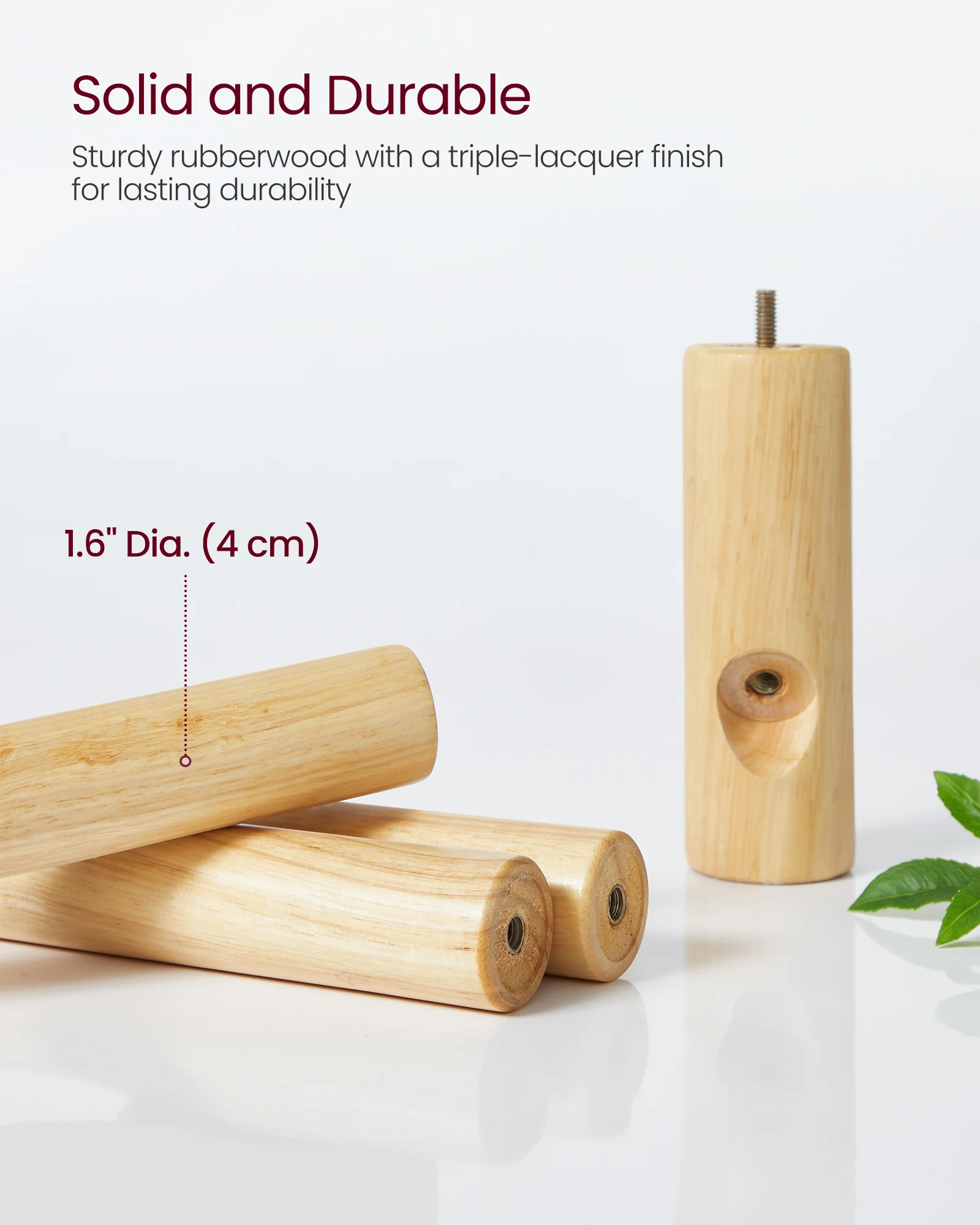 رف معطف من الخشب الصلب من VASAGLE، شجرة معطف قائمة بذاتها مع 8 خطافات، 3 خيارات للارتفاع، للمعاطف والقبعات والحقائب والمحافظ #4