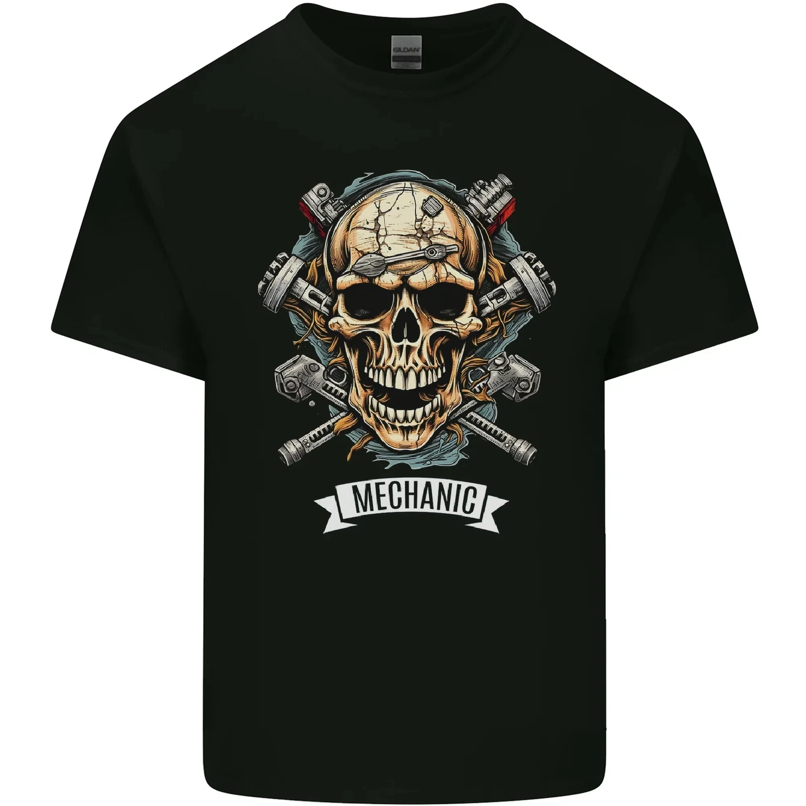 

Men's Summer Motorcycle Riding T-shirt Sweat-absorbing Breathable Top Cotton Round Neck Short-sleeved Trendy Men's Clothing