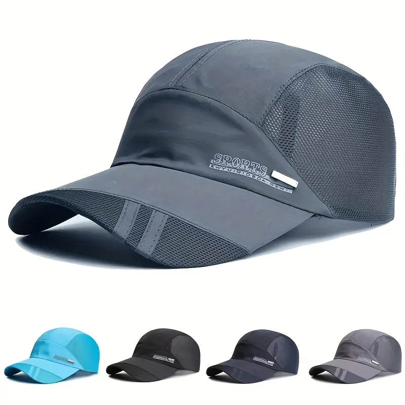 New Breathable Sun Protection Baseball Cap for Outdoor Gorras Hombre Quick Drying Adjustable Sports Cap for Running Snapback