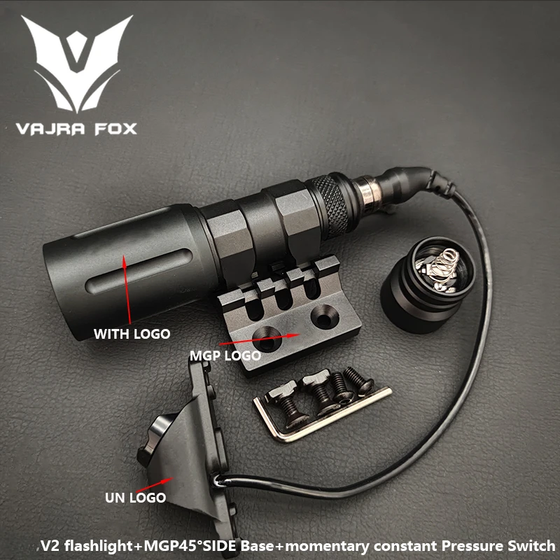 

Фонарик Sotac V2, 1300 лм, белая фотолампа с боковым основанием MGP45 градусов и переключателем давления горячей кнопки, тактическая разведывательная лампа