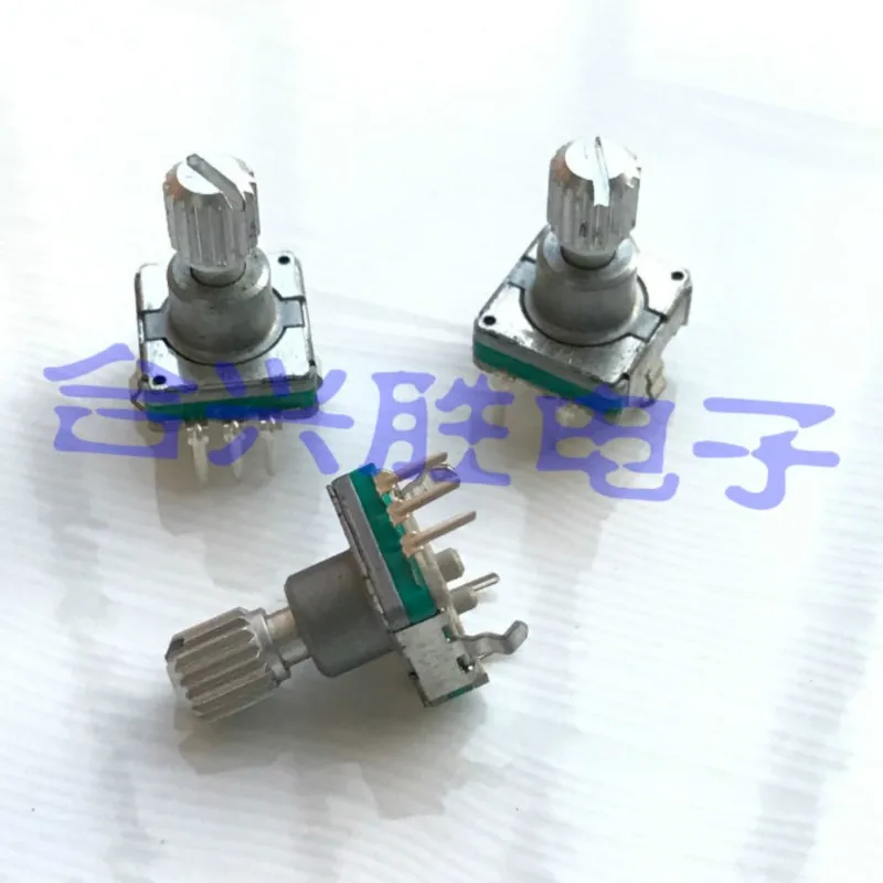 1Pcs Encoder 30 Positioning 15 Pulses Car Navigation Adjustment Volume Potentiometer CD Rotary With Push Button Switch