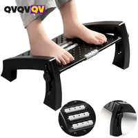 QVQVQV 1Pcs Height Adjustable Footrest with Massage Surface Under Desk, Ergonomic Comfort Home & Office Foot Stool