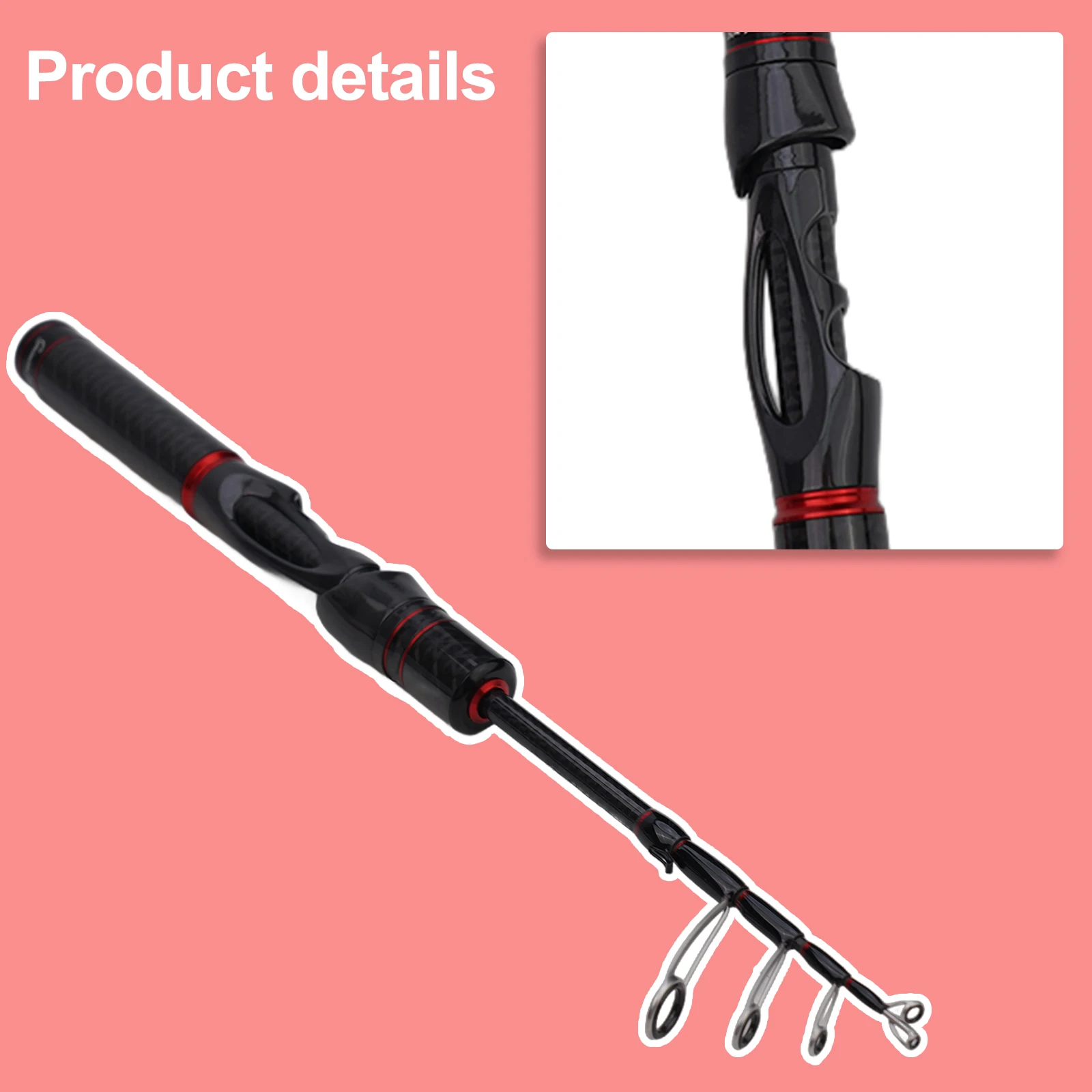 Fuji Fish Rod 38cm Retracted Length with Full Carbon Wheel Mounts and Handles for Convenient Outdoor Use and Easy Storage