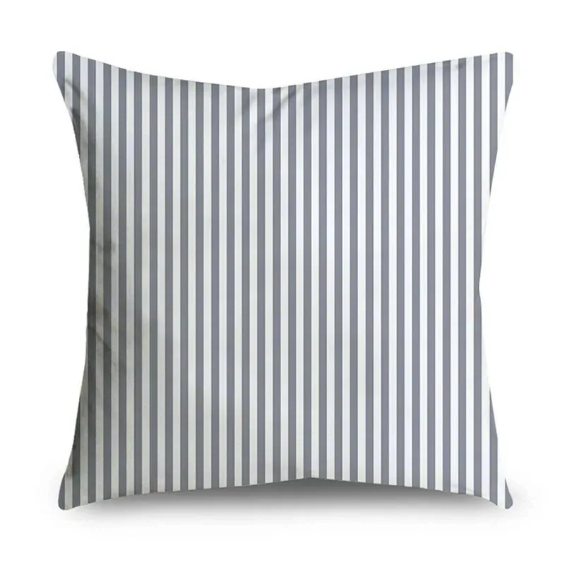 Funda de almohada decorativa con diseño gris Simple, ropa de cama, decoración del hogar, funda de almohada