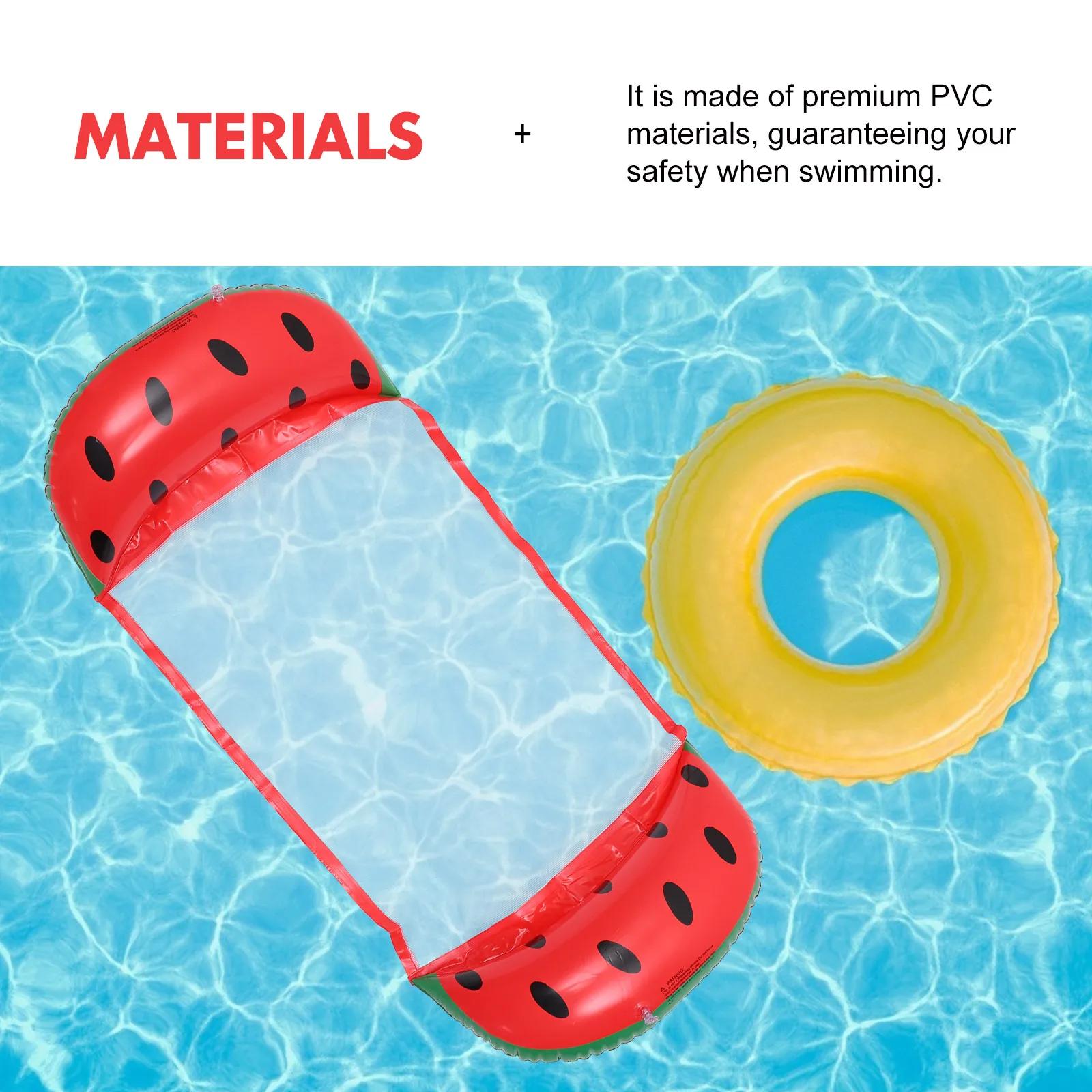 1pc フルーツフローティングベッドスイカスタイル夏のプールフロート PVC 素材ビーチマット軽量屋外楽しいインフレータブルおもちゃ