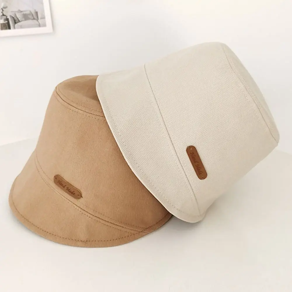 Spring Autumn Women Bucket Hat Solid Color Foldable Fisherman Hats For Girl Lady Outdoor Tour Panama Basin Cap