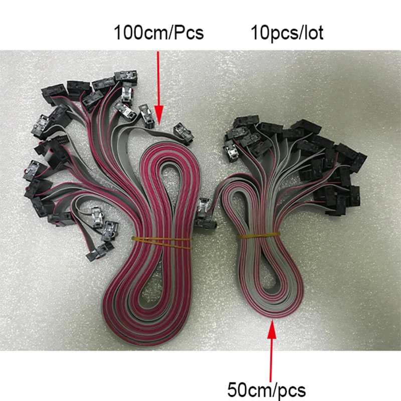 10Pcs 16Pin Flat Date Cable 50cm/100cm Length Signal Cable Connection Module and Control Card Use for Indoor&Outdoor LED Module