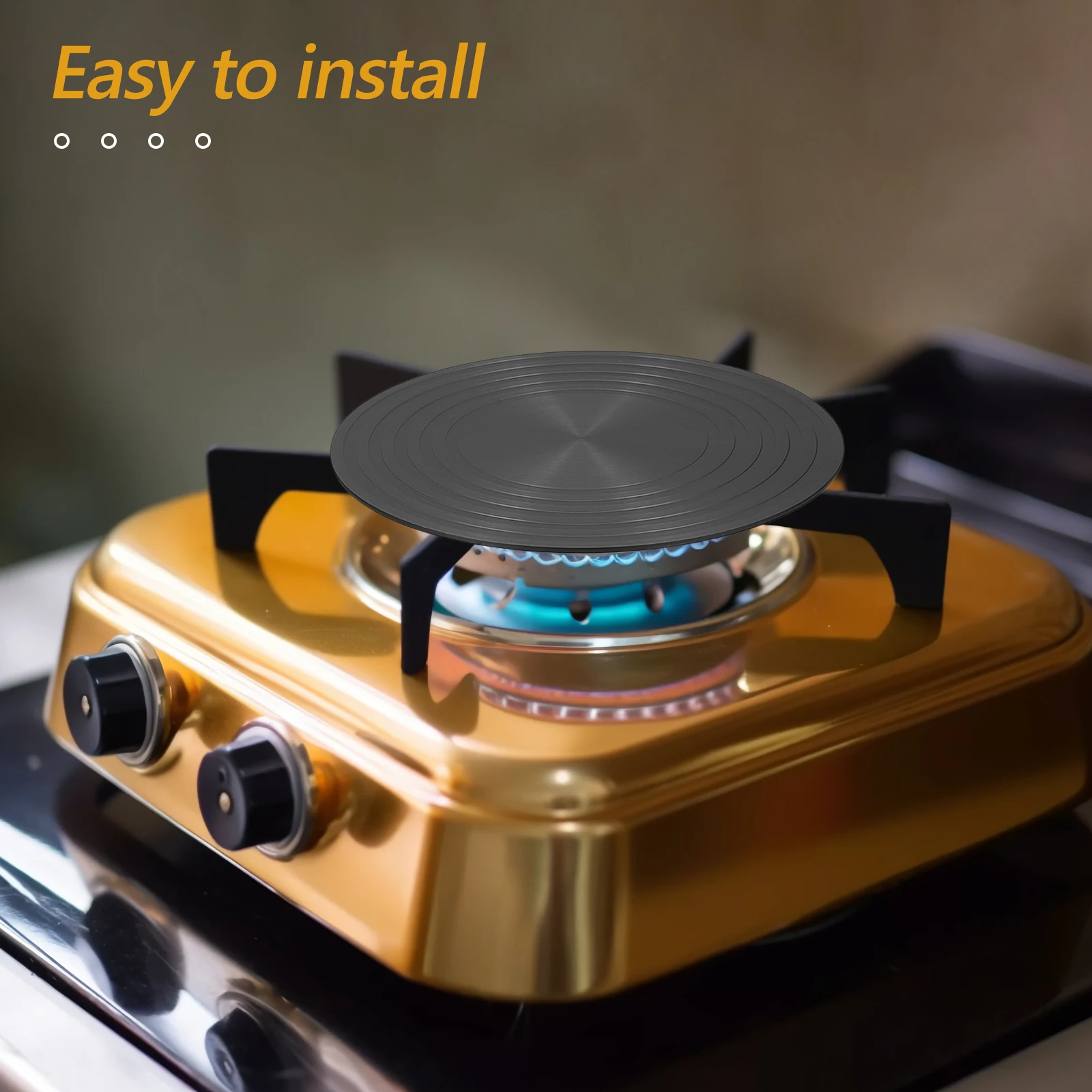 

2pcs Heat Diffuser Plate For Gas Stove Electric Stove Top Insulating Burner Cover Simmer Stainless Steel Anti-Slip