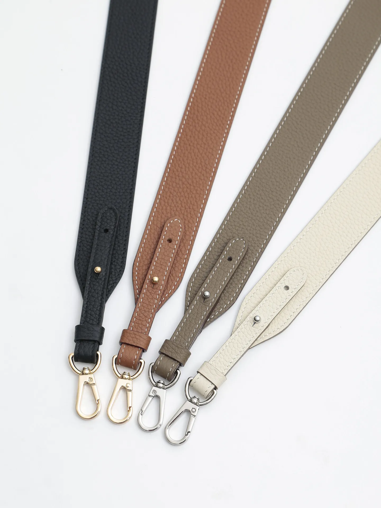 Bag modification 3.5cm wide lychee patterned cowhide pressure reducing leather shoulder strap single shoulder crossbody strap