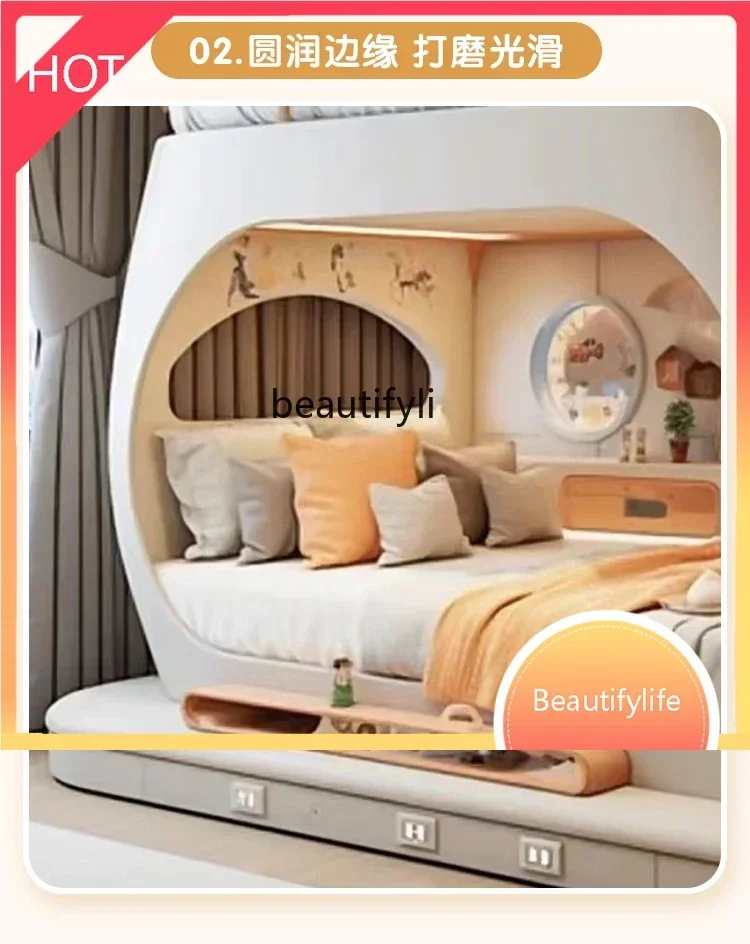 Teenagers Whole House Custom Furniture Tree House under the Bed Bunk Bed High and Low Personality Bed with Light Effect