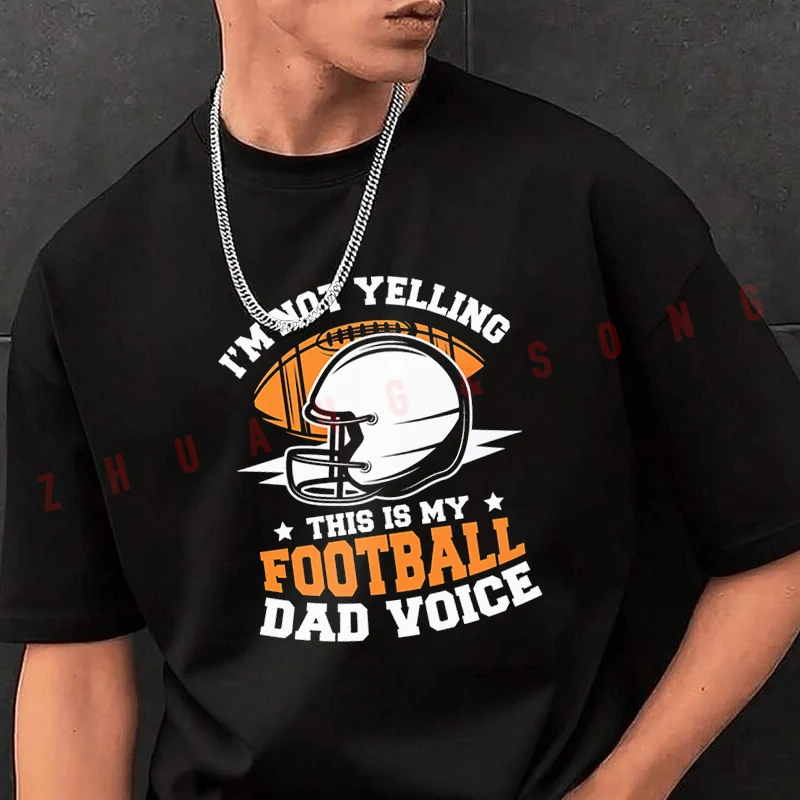 

Мужская модная футболка "This Is My Football Dad", повседневные модные футболки для лета, удобные топы с короткими рукавами