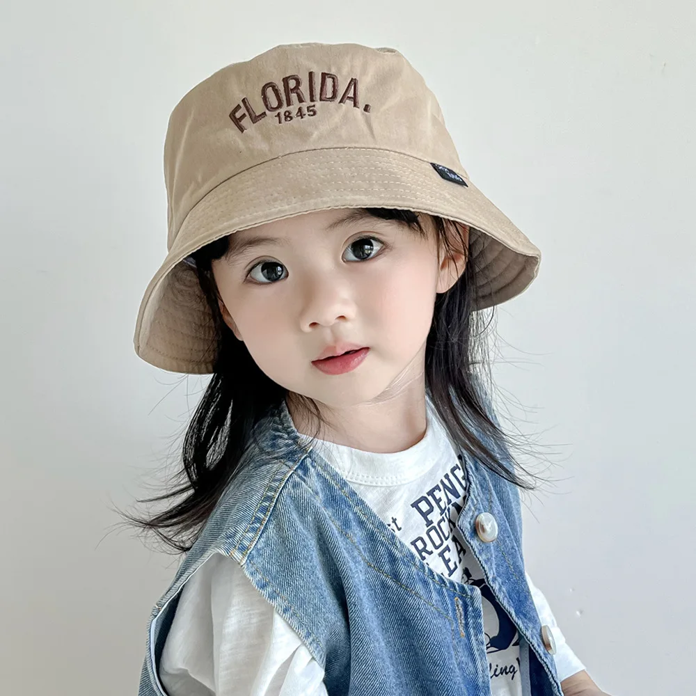 

Baby Sun Hats Spring Summer Bucket Caps For Kids Boys Girls Letter Pattern Cotton Autumn Children Fisherman Hat