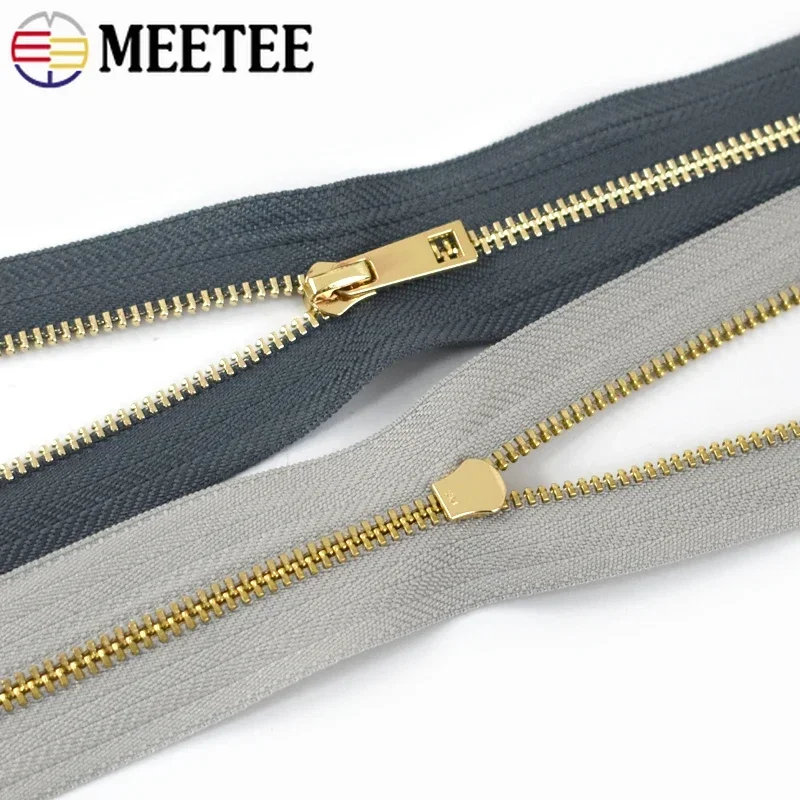 10/20Pcs 3# Meetee Metal Close-End Zipper 15/20/25/30cm Coat Pocket Zip Closure Slider Clothes Bag Making Zips Sewing Materials