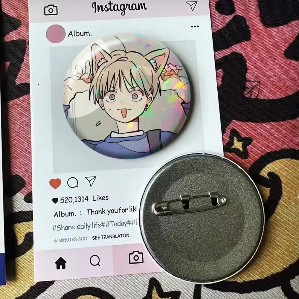 Lustiges Manhwa One-Room TA Laser-Abzeichen, geeignet für Rucksäcke, Kleidung, Hüte, Dekoration, kreative Accessoires – Detail 13
