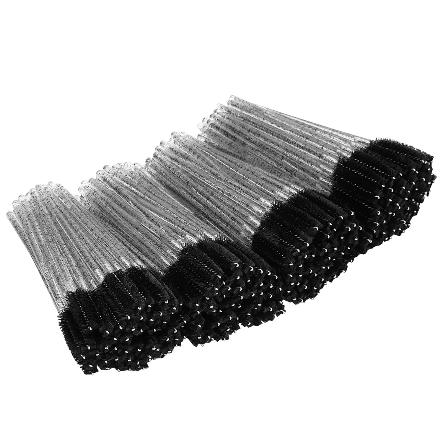 200PCS Disposable Mascara Brush Wand for Lashes and Eyebrows - Eyelash Extension Supplies in Black