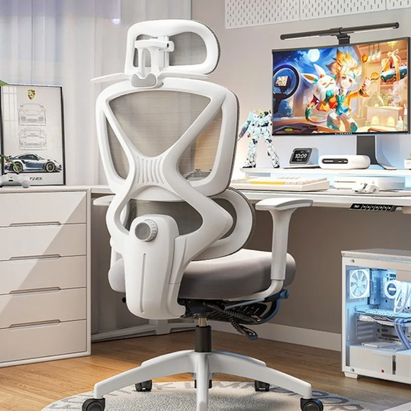 

Игровое кресло с регулируемой подставкой для ног, эргономичное, с 3D-поддержкой поясницы, дышащая сетка, многослойная губка, Silla De Escritorio