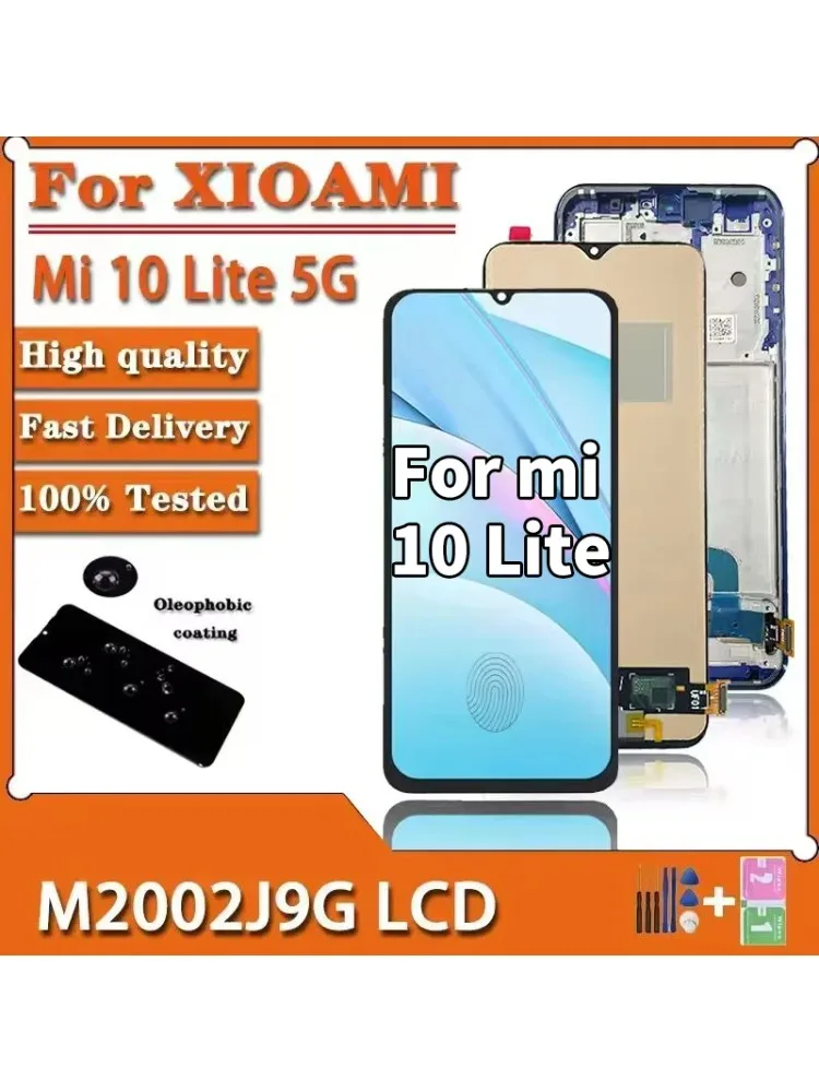 Ekran 6,57 "dla Xiaomi Mi 10 Lite 5G wyświetlacz LCD ekran dotykowy Digitizer zgromadzenie dla Mi10Lite LCD M2002J9G M2002J9S XIG01 — zdjęcie produktu 7