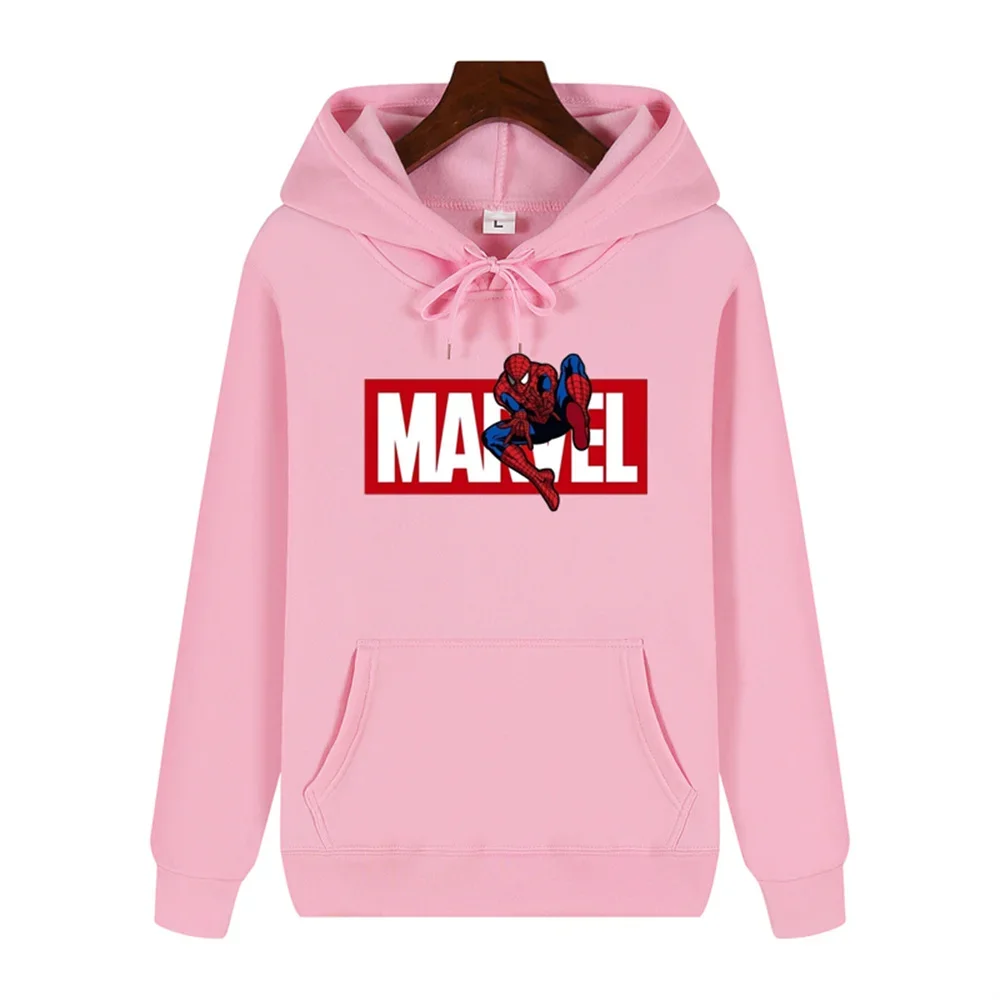 Herbst und Winter bequemer, weicher, verdickter Marvel Spider-Man bedruckter, hochwertiger, lässiger, modischer, warmer Street-Hoodie für Herren