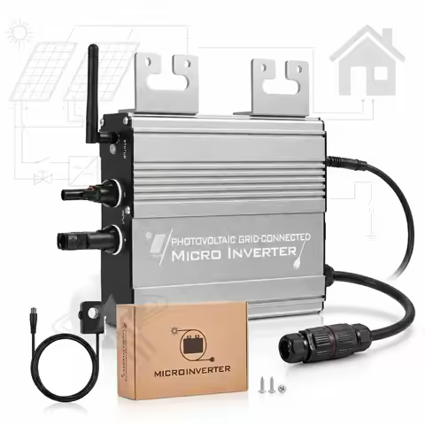 POWLSOJX 800W Solar Micro Inverter Hybrid Battery Storage Grid Tie MPPT Zero Export Limiter Balcony Power Plant Smart WiFi