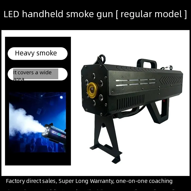 26 Handheld Smoke Gun Machine DJ Stage Effect Portable Fog Blaster with RGB LED Light for Nightclub Bar Wedding Party Atmosphere