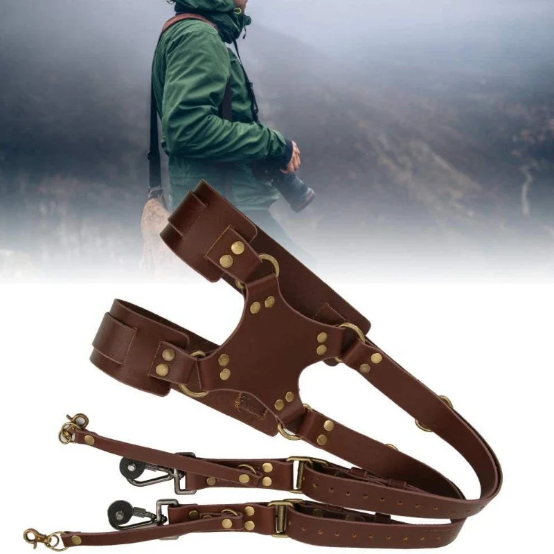 Leather Camera Shoulder Belt, Outdoor Photography Equipment, SLR Camera, Lanyard