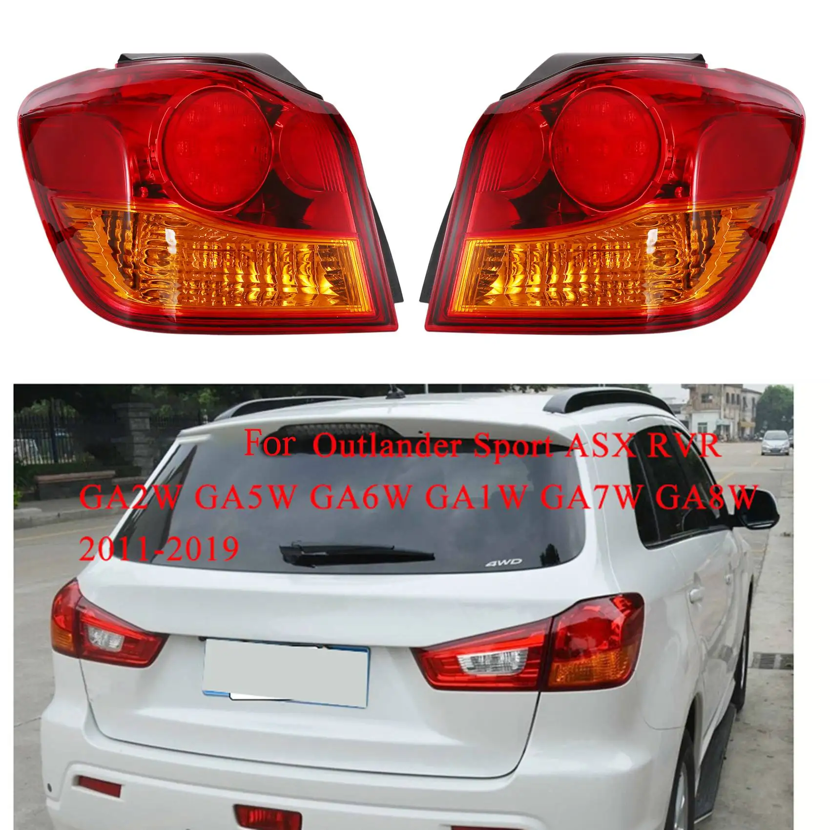 Prawy zewnętrzny tylny reflektor tylny hamulec montowanie lampy światła do Mitsubishi Outlander Sport ASX RVR GA2W GA5W