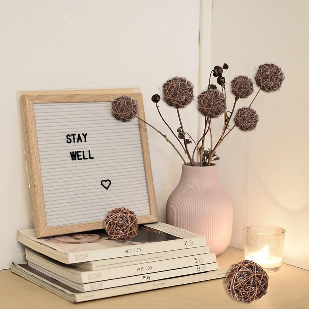 Wicker Takraw Ball Christmas Decorations Weaving Rattan Balls Crafts Xmas Layout Decorative For Bowls Decor 8/10/12/20cm