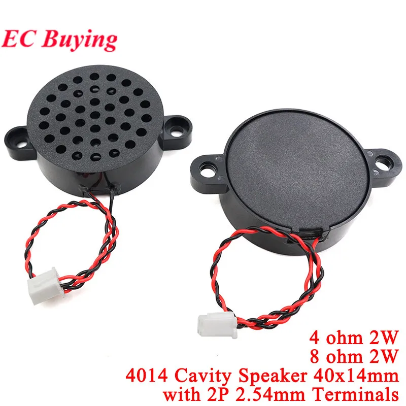 2Pcs/1pc 4014 Cavity Speaker with Binaural 8 Ohm 2W 4 Ohms 2 Watt 40x14mm Diameter 40mm Louspeakers with 2P 2.54mm Terminals