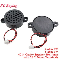 2Pcs/1pc 4014 Cavity Speaker with Binaural 8 Ohm 2W 4 Ohms 2 Watt 40x14mm Diameter 40mm Louspeakers with 2P 2.54mm Terminals