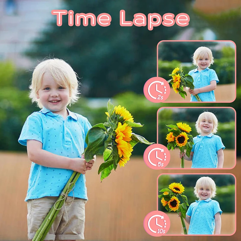 キッズカメラ HD デジタルビデオカメラ シリコンカバー付き 携帯用おもちゃ 32GB SDカード付き 女の子向け クリスマス 誕生日プレゼント