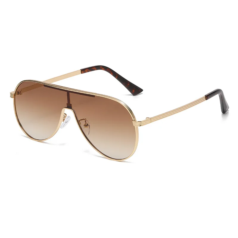 

2524 Oversized Aviator Sunglasses for Men Women, Chic Personalized Sun Glasses, Fashion Stylish One-piece Pilot Shades 604444
