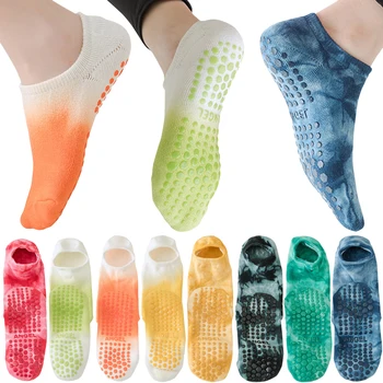 High Quality Cotton Non Slip Yoga Socks For Women Color Anklet Anti-Skid Pilates Barre…