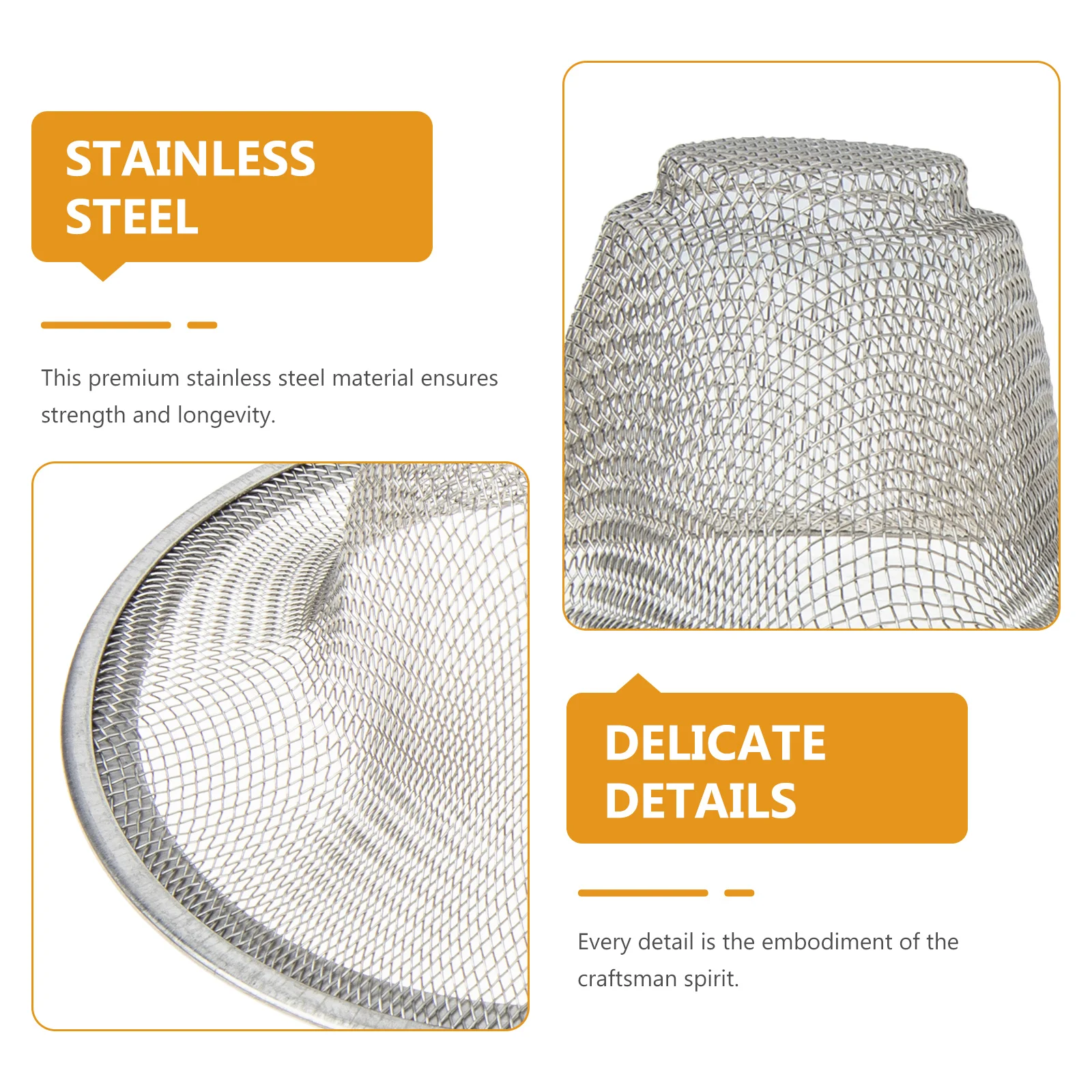 

4 Pcs Stainless Steel Filter Bathroom Drain Shower Hair Catcher Strainer Tub Supplies Remover Stopper Thickened Smooth