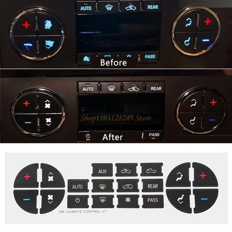 N5KD AC Button Sticker Repair For GM Suburban