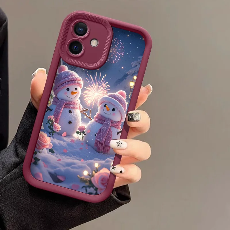 الإبداعية عيد الميلاد الشتاء لطيف ثلج زوجين جراب هاتف ل OnePlus Nord 15 13 12 11 10R 4 3 2 CE5 CE4 CE3 لايت ACE2 ACE3 غطاء