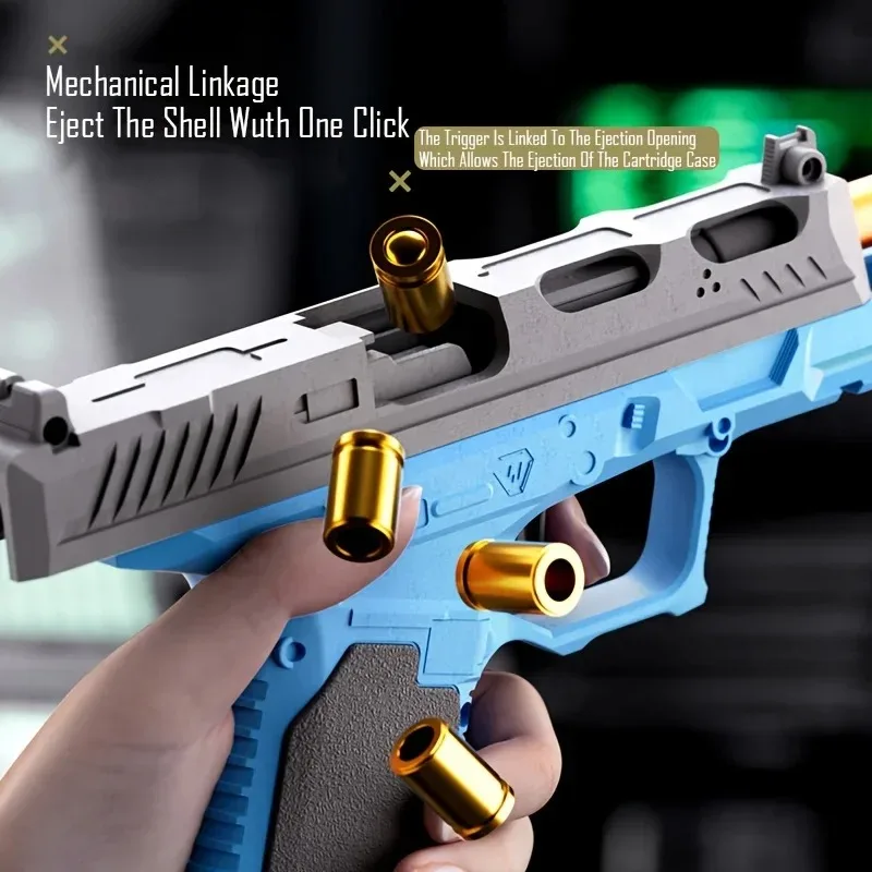 2011 Tactical Master Repeatedly Throwing Shell Pistol Toy Gun Mechanical Linkage Soft Bullet Gun G17 Toy Gun