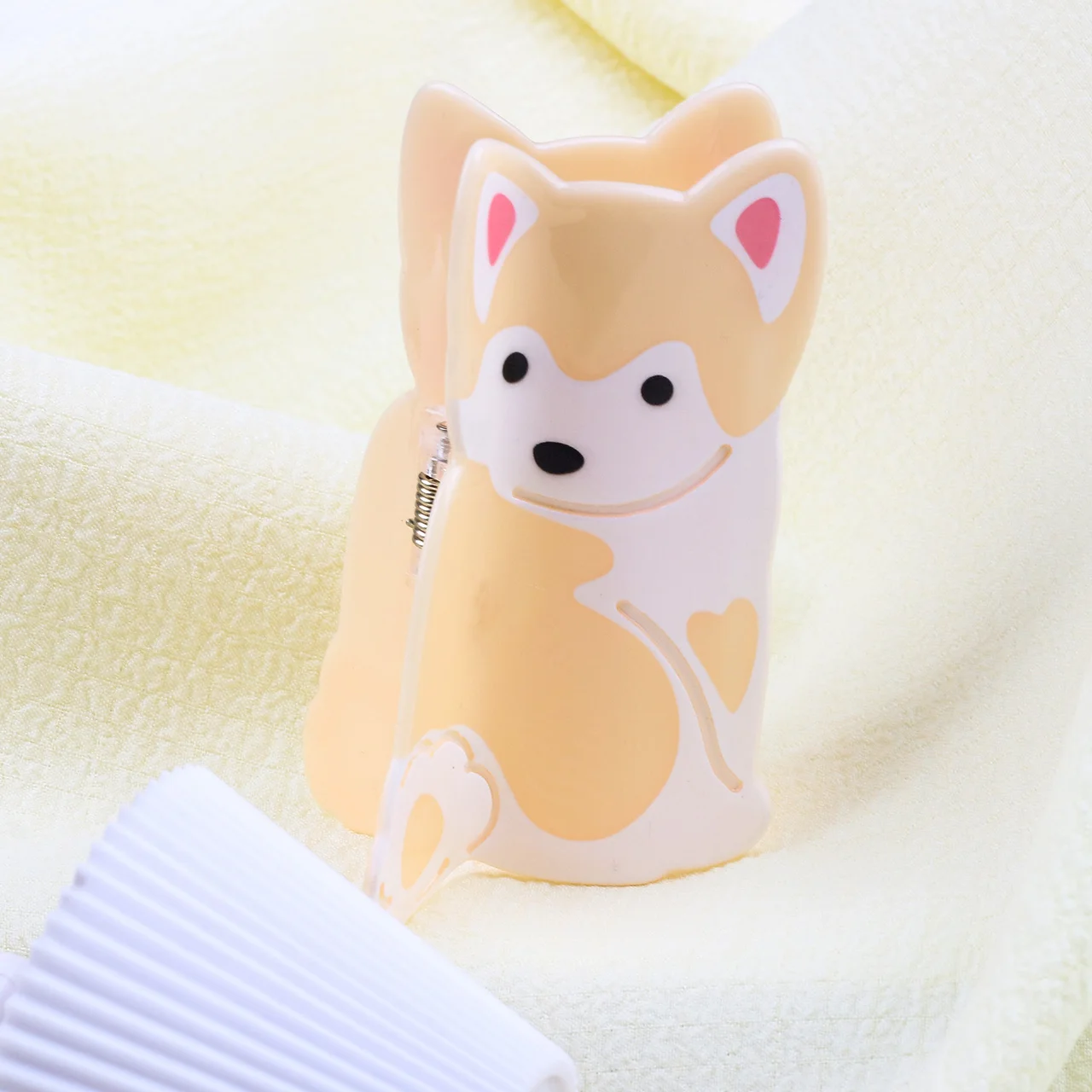 مشبك شعر كرتوني كورجي لطيف وبسيط، مشبك شعر مزخرف لتصفيف الشعر الآمن #2