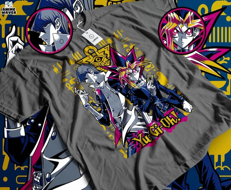 Retro Duel Masters Unisex T-shirt - Japanese Anime Manga Style, Classic Card Game Aesthetic, Otaku Apparel, 90s Era Vibes, Vinta