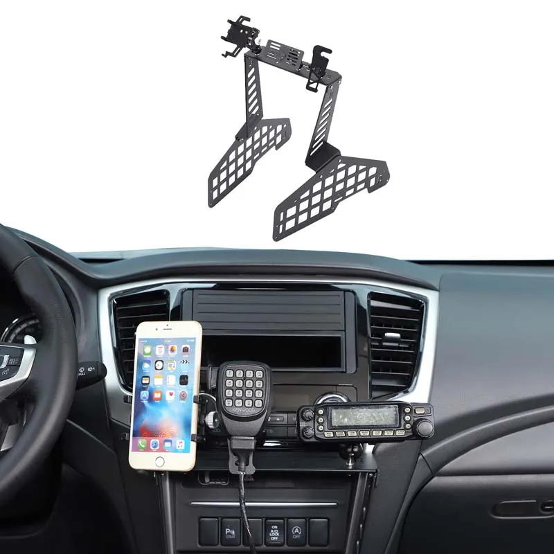 For Mitsubishi L200/Mitsubishi Triton 2019-2023 Car Center Shift Expansion Platform Mobile Phone Stand Aluminum Alloy Car Parts