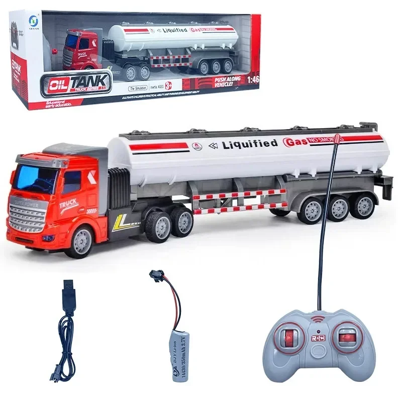 perfect rc truck gift set:oversized 2.4G remote control car,cool lights,transport series design,rc cars for kids toys cool stuff