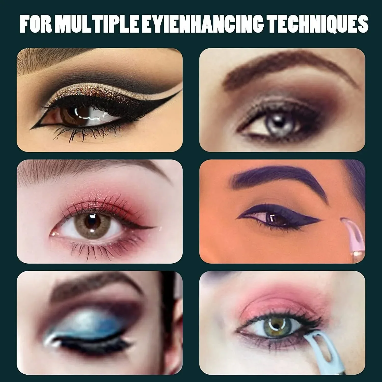 Easy No-Skip Eyeliner Guide Tools Professional Eyes Makeup Styling Drawing Guide Gel Reusable Eyebrows Eye Shadow Brush Tools