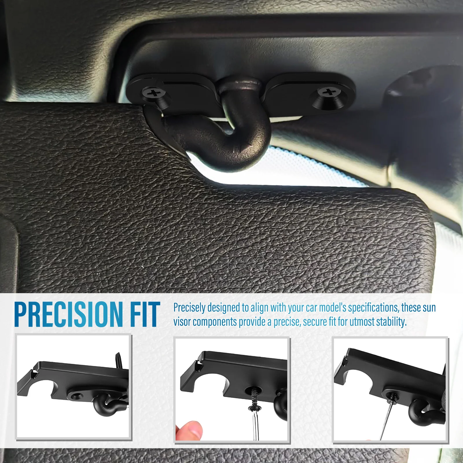 

1 set 1 Set Sun Visor Repair Kit Aluminum Alloy Visor Bracket Replacement Parts Car Interior Accessories Compatible With Jeep