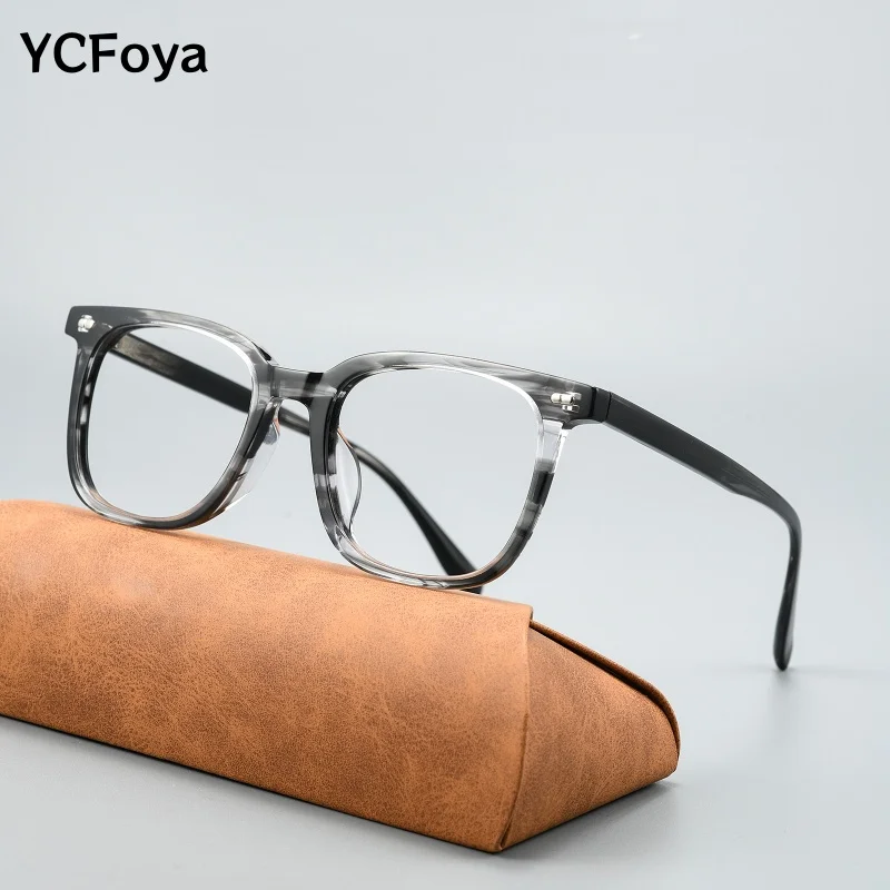

YCFoya Fashion Acetate Round Prescription Eyeglasses Frames Women Eyewear Vintage Colorful Spectacles for Ladies GG6017F