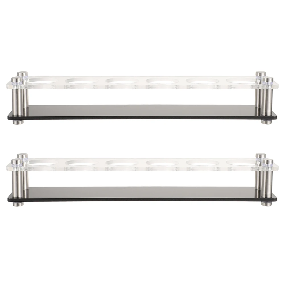 

2pcs Beer Mug Stand Acrylic Shot Glass Serving Tray Dispenser Flight Display Case for Party Bar Storage Organizer