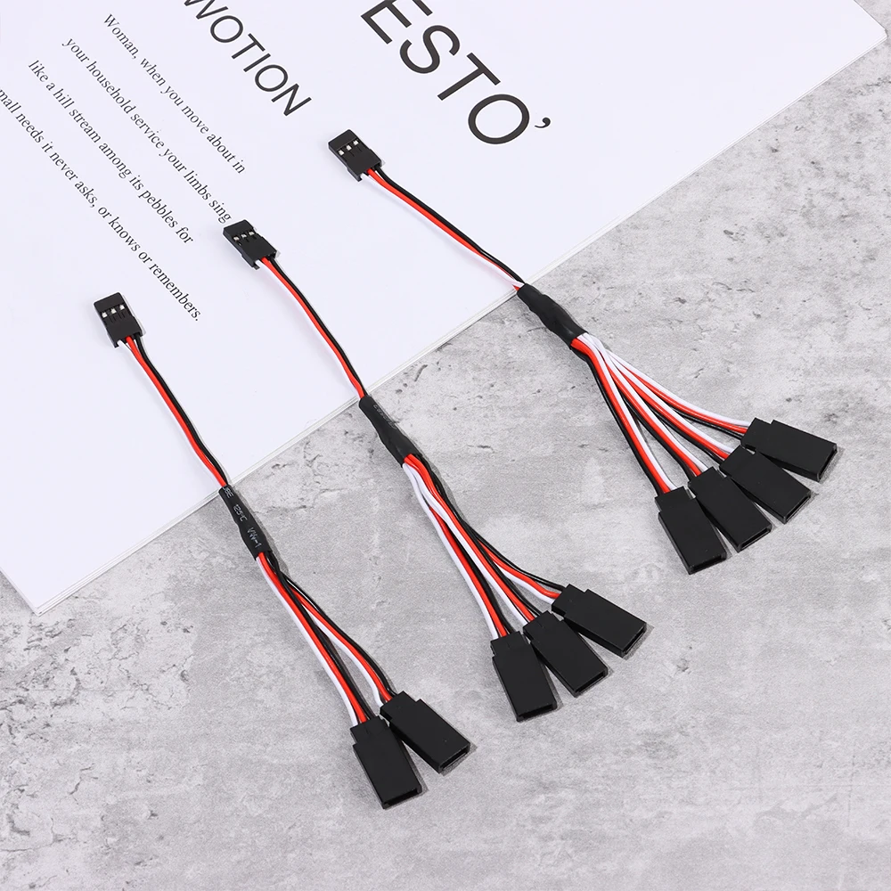 1Pc 100/150/200/300/500mm RC Servo Lead Cable Extension Y Extension Cord Cable Wire Lead JR For Rc Helicopter Rc Drone Accessori