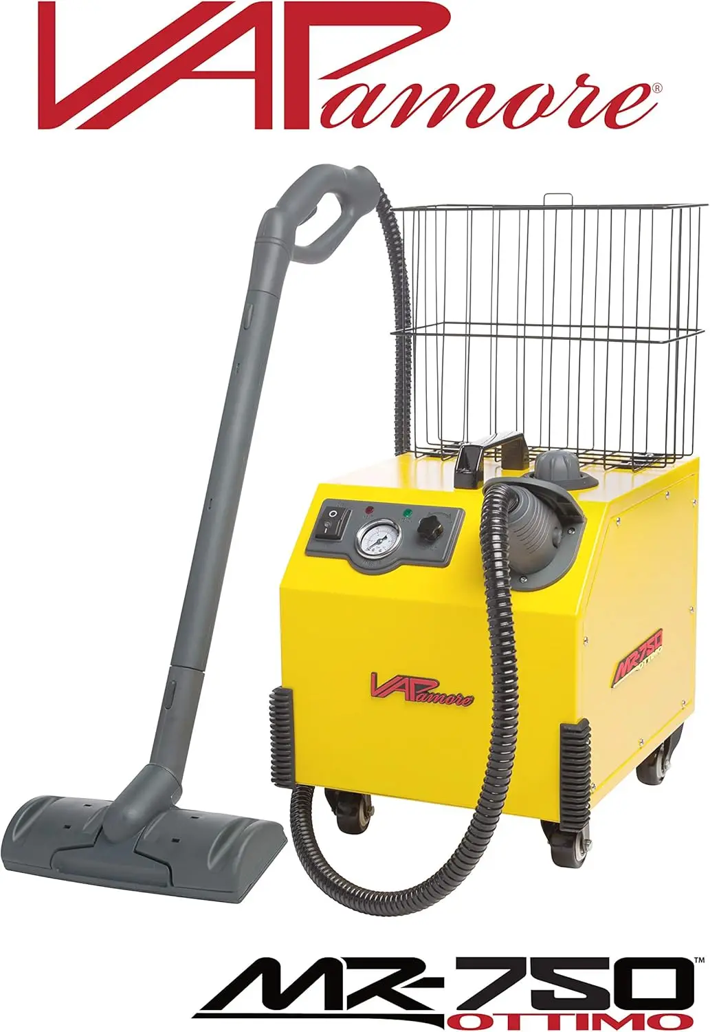 Vapamore MR-750 Отtimo Сверхмощный пароочиститель. Электронный соленоид для сухого парового контроля, котла из нержавеющей стали, 1 галлон