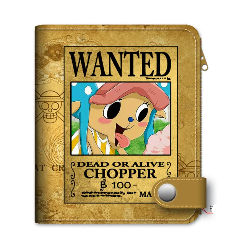 One Piece Anime Figur Brieftasche Ruffy Geldbörse Zoro Ace Bounty Order Skelett Muster Pu Cartoon Kawaii Brieftasche Kartenhalter Geldbörse Geschenk