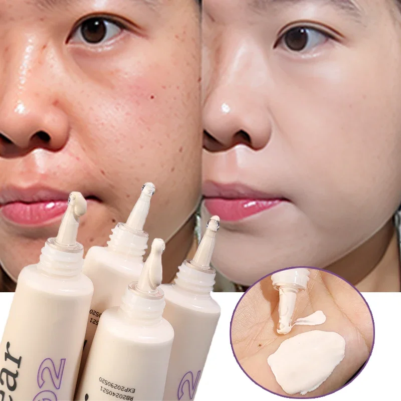 Base correctora líquida mate, crema hidratante duradera, cobertura completa, cicatrices de manchas de acné, ojeras, crema BB, Base cosmética para la cara
