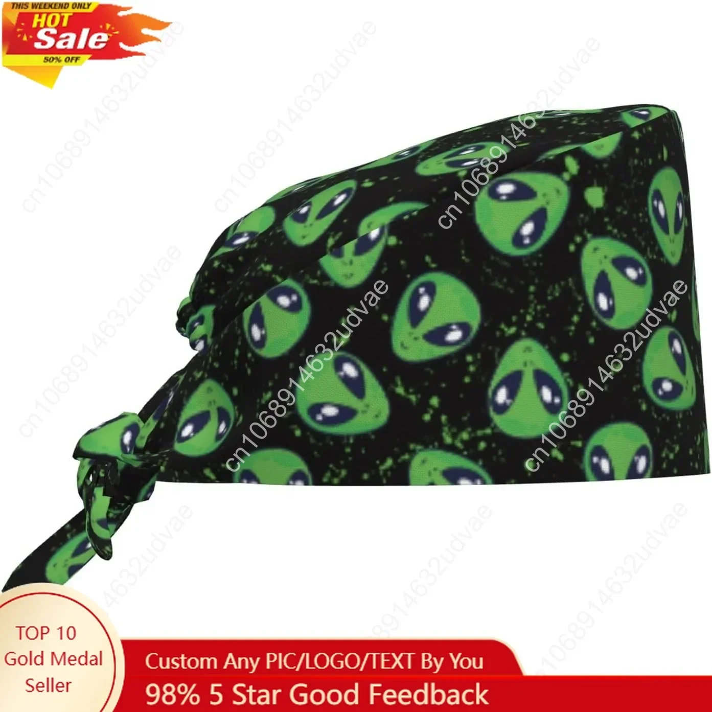 

Working Cap Scrub Cap with Sweatband Adjustable Unisex Women Tie Back Hat Nurse Surgical Caps