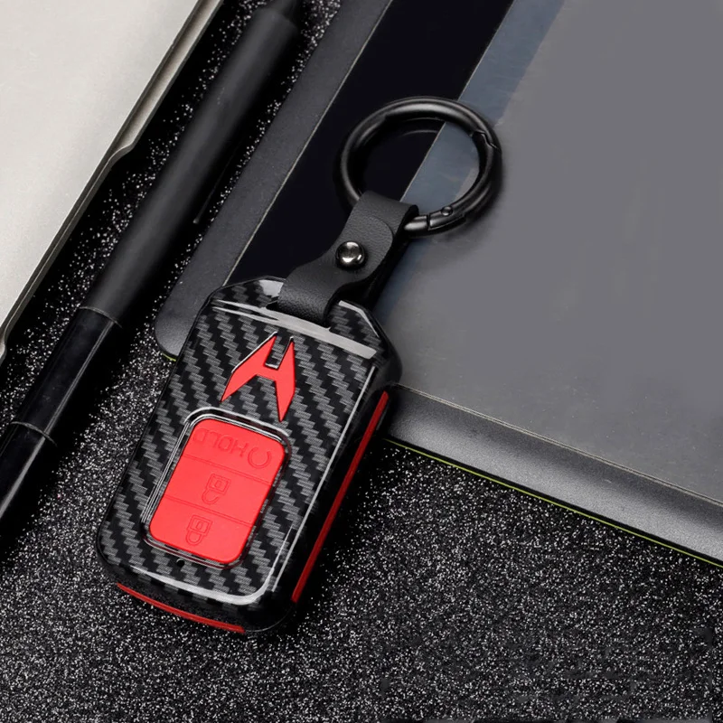 Fashion ABS+Silica gel Carbon fiber Car Remote Key Case Cover For Honda 2016 2017 CRV Pilot Accord Civic Fit Freed